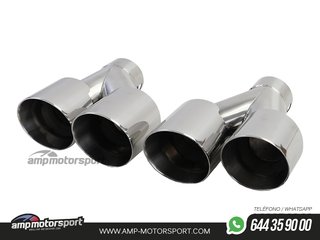 DIFUSOR TRASERO PARA BMW SERIE 3 G20 G21 + COLAS DOBLES CROMADAS