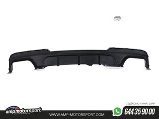 DIFUSOR TRASERO MATE BMW SERIE 5 F10/F11 + COLAS DOBLES NEGRAS