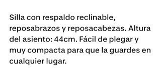 Silla de camping plegable Decathlon