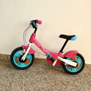 Bicicleta infantil 2 en 1 rosa