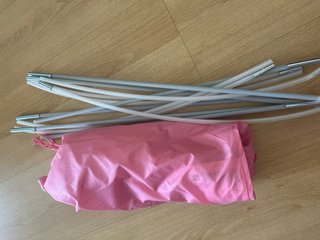 Dosel rosa Ikea para cama infantil