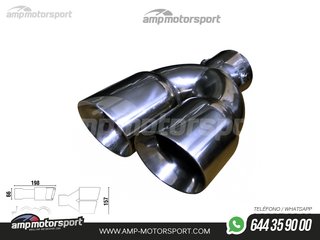 COLA DE ESCAPE DOBLE INOX DERECHA