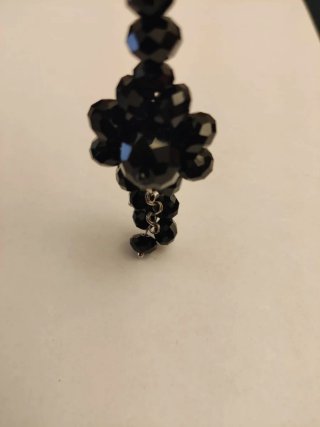 Collana donna lunga nera
