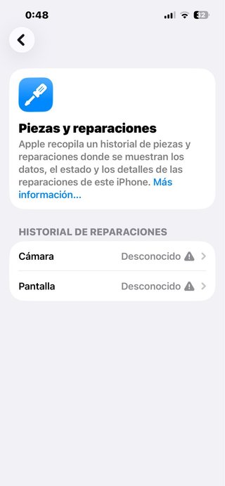 iPhone Azul 83% salud de bateria