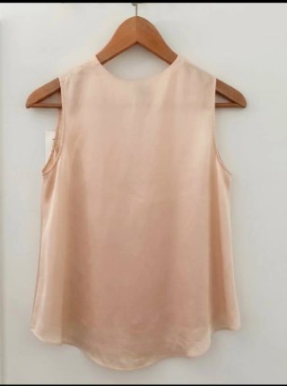 Blusa Bimba y Lola Seda Beige Talla S