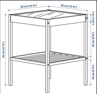 Mesita Nesna Ikea Bambú y Cristal
