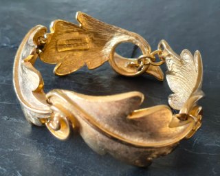 Pulsera Vintage Guy Laroche Hojas Texturizadas