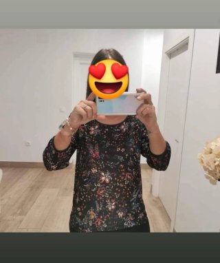 Blusa estampada manga 3/4