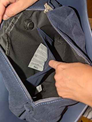 O bag Classic misura grande Navy blu