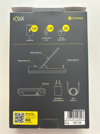 Cargador Inalámbrico Ksix Station 3 en 1 15W