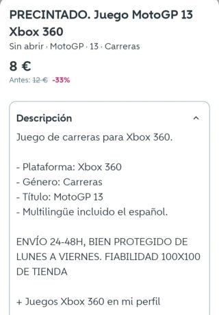 PRECINTADO. Juego Xbox 360 MotoGP 13