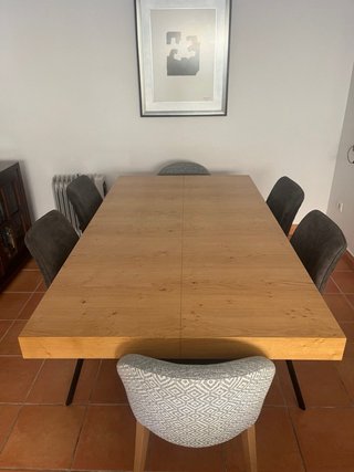 Mesa comedor y 6 sillas diseño madera