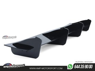 AÑADIDO DIFUSOR TRASERO SEAT LEON 5F CUPRA 2012-2016 NEGRO BRILLO
