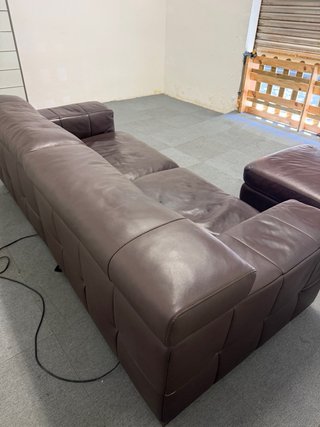 SOFÁ Y OTOMANA NATUZZI MOTORIZADO PIEL ORIGINAL