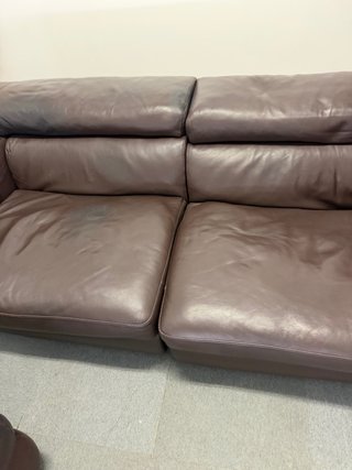 SOFÁ Y OTOMANA NATUZZI MOTORIZADO PIEL ORIGINAL