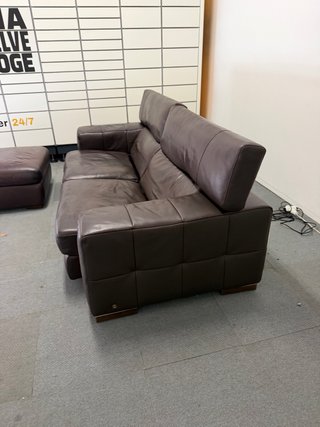SOFÁ Y OTOMANA NATUZZI MOTORIZADO PIEL ORIGINAL