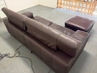 SOFÁ Y OTOMANA NATUZZI MOTORIZADO PIEL ORIGINAL