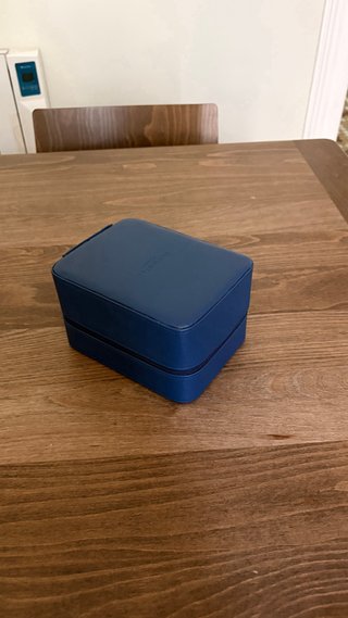 Astuccio per orologi blu e marrone