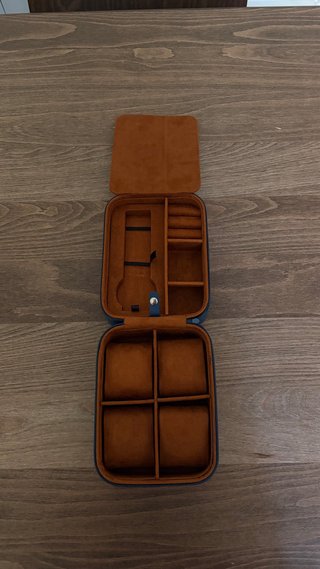Astuccio per orologi blu e marrone