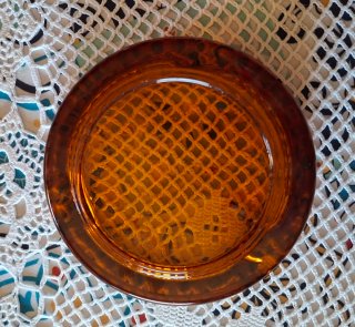 Posacenere Vintage Vecchia Romagna  Vetro Ambrato