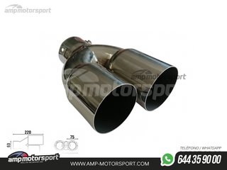 COLA DE ESCAPE DOBLE REDONDA TIPO M3
