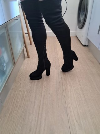 Botas altas negras con plataforma