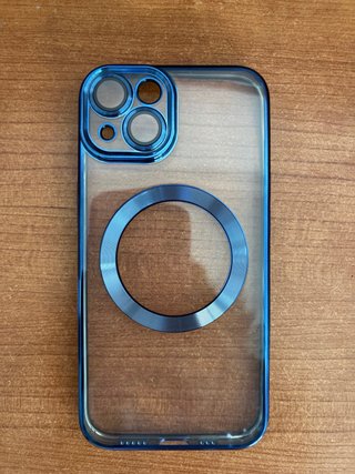 Funda iPhone 14 Transparente Azul
