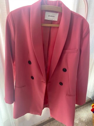 Blazer Stradivarius Rosa Talla M