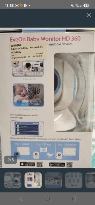 Vigilabebés D-Link EyeOn HD 360 DCS-855L
