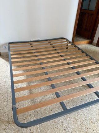Somier 135x190 cm Metal y Madera