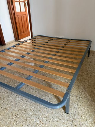 Somier 135x190 cm Metal y Madera