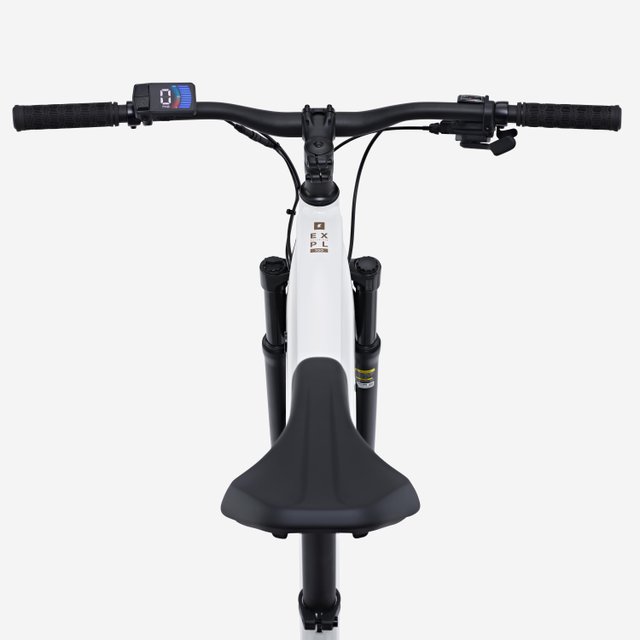 Bicicleta Eléctrica MTB 29" E-Expl 100 Blanco suspensión