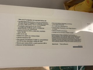 iMac 27 5K 40GB RAM 512GB SSD