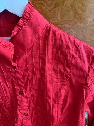 Camisa Cortefiel Roja Manga Larga Mujer