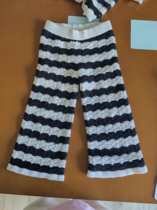 Conjunto niña rayas blanco y negro