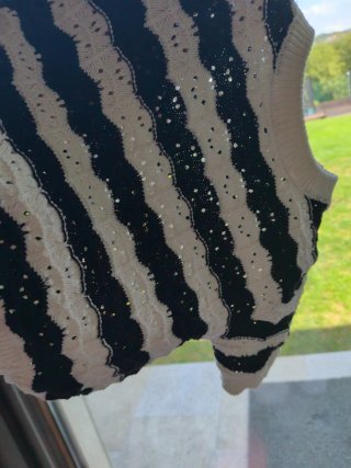 Conjunto niña rayas blanco y negro