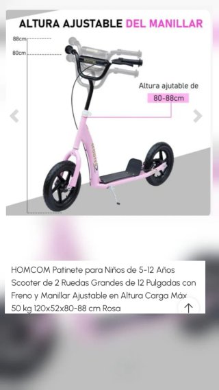 Patinete Scooter Rosa Niña