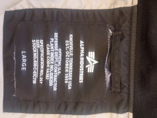 Chaqueta Bomber Alpha Industries NASA Negra