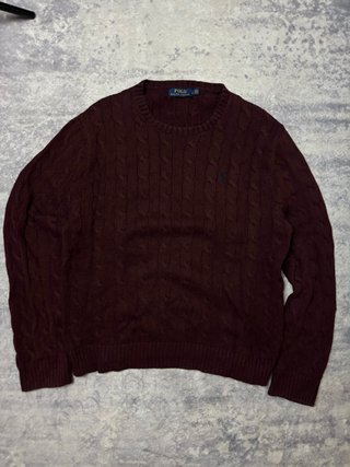 Jersey Polo Ralph Lauren Rojo Cable Knit