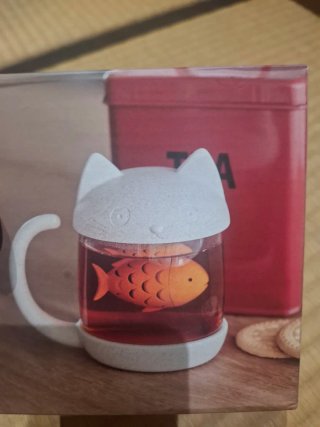 Tetera Gatito con Infusor de Pez