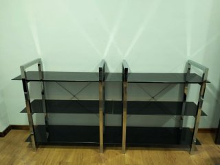 Lote Muebles Oficina Cristal y Cromado