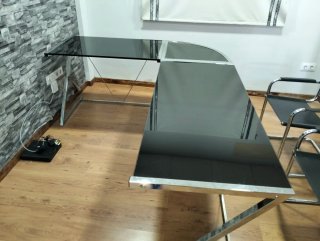Lote Muebles Oficina Cristal y Cromado