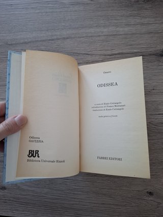 Libro "Odissea" di Omero
