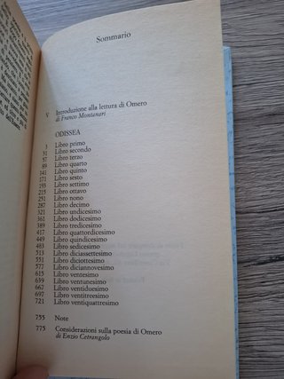 Libro "Odissea" di Omero