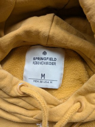 Sudadera con capucha Springfield amarilla chico