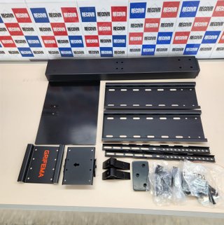 Soporte TV Pie Universal GRIFEMA GB3002 para Televisores de Plasma/LCD/LED hasta 85 Pulgadas, Soporte TV Suelo con Estantes de Vidrio Templado de 2 Niveles, hasta 60 kg, VESA MÁX. 400x800mm