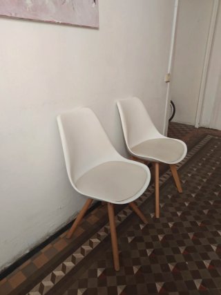 2 Sillas Ikea Blancas Madera