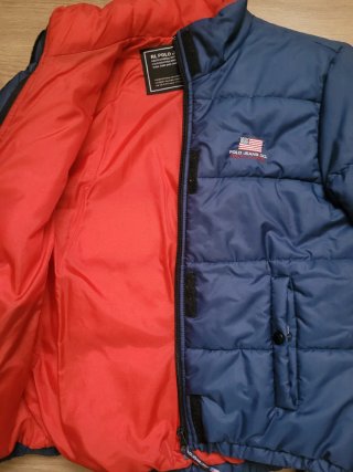 Plumífero Polo Ralph Lauren Azul y Rojo de mujer