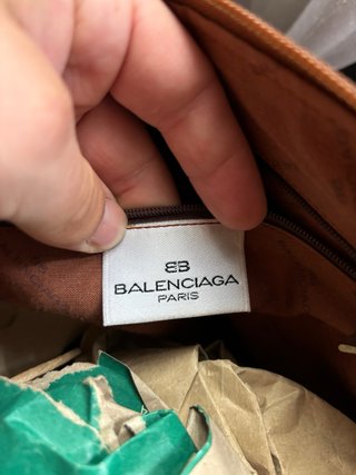 Borsa a mano Balenciaga originale marrone
