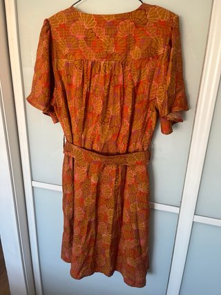 Vestido FRNCH estampado naranja y rosa